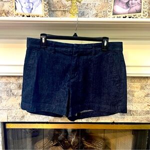 The Loft Rivera Chambray Denim Womens Shorts Dark Blue Size 8